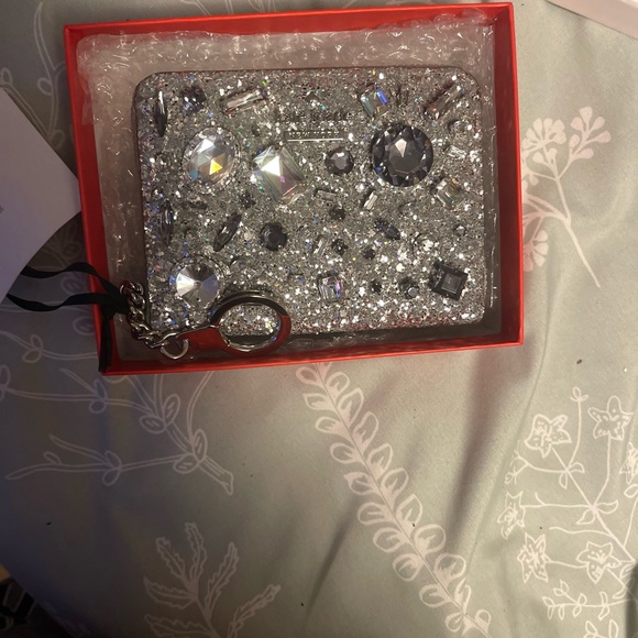 Kate spade rare beautiful Dani Brighton Lane silver multi gem glass wallet. - Picture 6 of 16